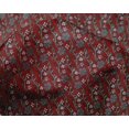 thumbnail image 4 of oneOone Silk Tabby Fabric Leaves & Floral Block Print Fabric By Yard 42 Inch Wide, 4 of 4