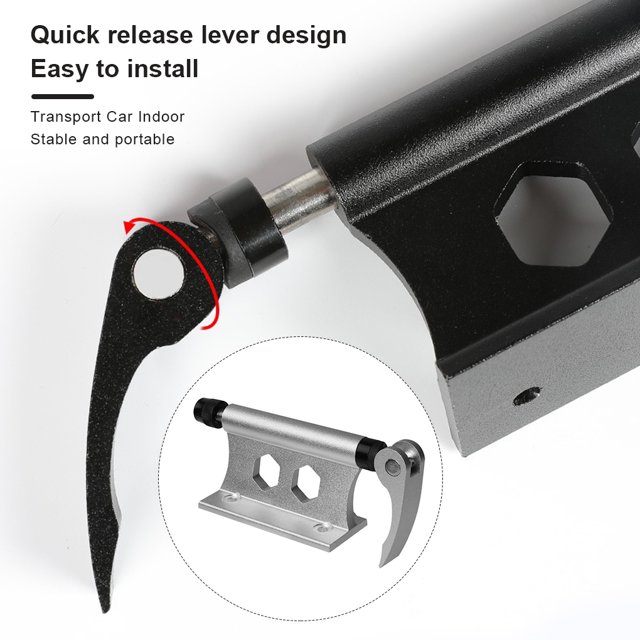 Mountain Bicycle Front Fork Rack Aluminum Alloy Holder Car-mounted Truck Installation Mount Holder Cycle Modified Lock Bracket Accessory Truck Silver