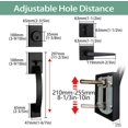 thumbnail image 2 of Front Double Door Traditional Style Keyed Entry Door Handleset with Lever Handle in Matte (Keyed and Dummy Set) MDHSTDBSETBR, 2 of 7