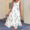 thumbnail image 1 of Styesk Robes pour Femmes Dames Été Mode Imprimé Sans Manches Col Rond Robe Débardeur Décontractée, 1 of 7