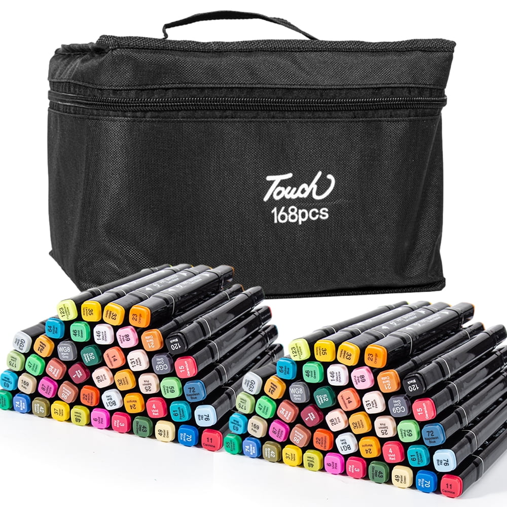 Marker pens,Art Markers Brush Pens Marker Pens Colors Round Chisel Colors Markers Dual Marker Ped Round 168 Marker Tipped Round Markers Kids Books Marker Qisuo Chisel