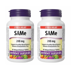 Webber Naturals SAMe 200 mg - 2 x 30 Comprimés : Mood and Joint Support