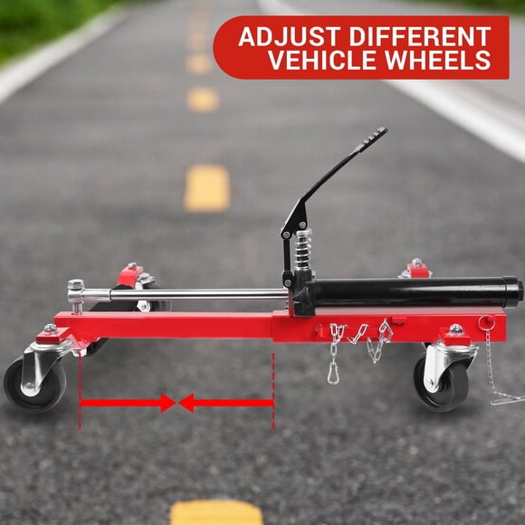 TROPOW Hydraulic Car Dolly Set, 1500 LBS Capacity - Heavy Duty Wheel Dollies with Foot Pedal Lift, 360° Rotating Casters, for Cars, Trucks, RVs, and Trailers – Orange