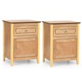 thumbnail image 1 of Costway Table de Chevet 2 Pcs Tiroir Table d'Appoint Bout de Canapé Armoire de Rangement Naturel, 1 of 10