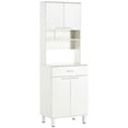 thumbnail image 1 of HOMCOM 71" Kitchen Pantry, Buffet with Hutch, Microwave Stand with Cabinet, 1 of 10