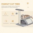 thumbnail image 4 of PawHut 17" Small Cat Tree, Cat Tower with Rotatable Top Pole, Light Grey, 4 of 10