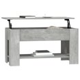 thumbnail image 5 of vidaXL Coffee Table Concrete Grey 101x49x52 cm Engineered Wood, 5 of 5