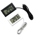 thumbnail image 2 of Mini Digital LCD Thermometer - External Probe (1m) for Fridge Freezer Refrigerator Aquarium, -50~+110°C, Compact Black, 2 of 6