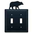 thumbnail image 3 of Village Wrought Iron ESS-14 Couverture d'Interrupteur Ours Double - Noir, 3 of 3