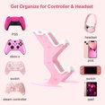 thumbnail image 3 of Controller Stand, Gaming Headset Stand For PS5/PS4/Xbox Series X S/Xbox One/Nintendo Switch/Headset Aluminum Metal Stand Universal Gamepad Game Controller Accessories, 3 of 8
