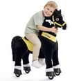 thumbnail image 1 of PonyCycle Kid-Powered Ride-On Horse Toy, No Battery, Hand Brake, Ages 4-7, Black, E438, 1 of 12