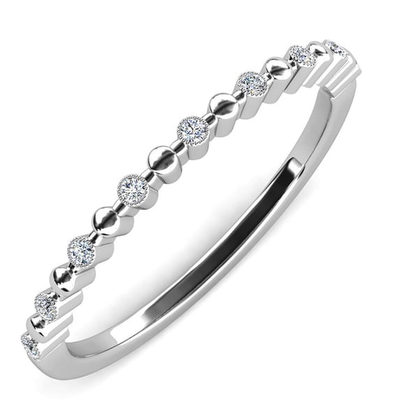 Cate & Chloe Illiana 18k White Gold Plated Ring with Round Cut Swarovski Crystals, Gift for Women