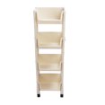 thumbnail image 2 of 3 Tier Slim Storage Cart, Rolling Utility Cart With Wheels, Bathroom, Kitchen, Laundry Room Organizer   White, 2 of 8