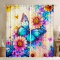 thumbnail image 1 of Erosebridal Rideaux Papillon Bleu Lot de 2 (52x63), Rideaux Occultants Floraux 30 %-50 %, Décoration Animale, 1 of 5