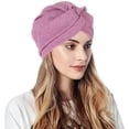 thumbnail image 2 of Turbans pour Femmes Nœud Bonnet Pré-Noué Casquette Bandeaux Chapeaux, 2 of 4