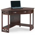 thumbnail image 3 of Bowery Hill Corner Computer Writing Desk in Chocolate Oak, 3 of 10