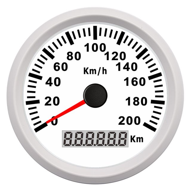 85mm GPS Speedometer 200KM/H IP67 Waterproof Speed Gauge For Car Truck SUV With Backlight 9-32V With Red Backlight ,Wide Applicability