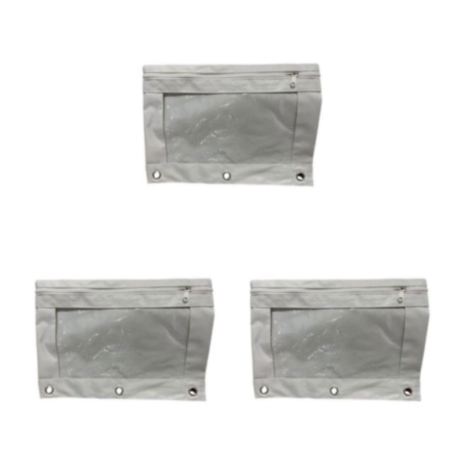 Decodeary Durable Pouch For Organizing Documents In Office Portable Zippered Pouch White 3Set
