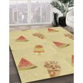 thumbnail image 3 of Ahgly Company Tapis d'Intérieur Lavable en Machine Carré Transitionnel GoldenRod Or, 4 Pieds Carré, 3 of 7