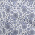 thumbnail image 1 of oneOone Polyester Spandex White Fabric Asian Paisley Craft Projects Decor Fabric Printed By The Yard 56 Inch Wide, 1 of 4