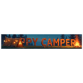 thumbnail image 1 of Forest Design Happy Camper Tent Banner Campfire Nature Scene for Outdoor Adventure Camping Event, 1 of 5