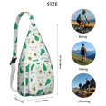 thumbnail image 3 of Green Avocado Sling Backpack - Healthy Fruit Art Print, Fashionable Multi-Functional Travel Bag, 3 of 4