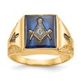 thumbnail image 1 of Bague Masonique pour Hommes en Or Jaune 14K, 1 of 1