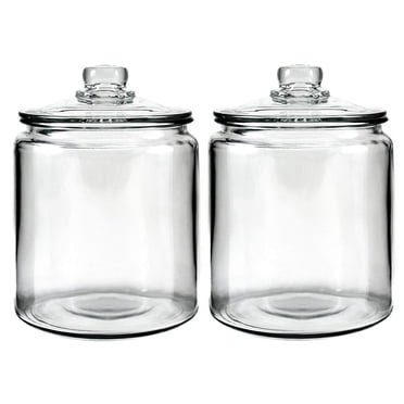 Anchor Hocking  2pk - 1 Gallon Heritage Hill Jars with Glass Cover