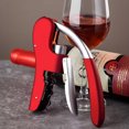 thumbnail image 2 of Wine Bottle Opener Stainless Steel Vertical Lever Corkscrew Anual Handheld Corkscrew with Built-in Foil Cutter Design, 2 of 6