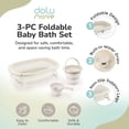 thumbnail image 2 of Dolu Nuve 3-Piece Foldable Baby Bath Set, Infant Tub, Bucket & Rinse Cup, Beige, 2 of 5