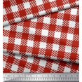 thumbnail image 3 of Soimoi Silk Fabric Gingham Check Printed Fabric 1 Yard 42 Inch Wide, 3 of 3