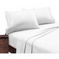 thumbnail image 1 of Hotel Luxurious, 1800 Series Super Soft Embroidery 3 PC Sheet Set (Twin White), 1 of 4