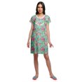 thumbnail image 3 of Moomaya Chemise de Nuit d'Allaitement à Col Rond pour Femmes, Imprimée, à Manches Courtes, 3 of 5