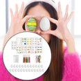 thumbnail image 3 of White Easter Eggs Craft Kit with Ribbon Painting Blank Eggs Easter Craft Craft Set Gift DIY Hanging, 3 of 9