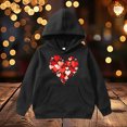 thumbnail image 2 of HNMKIU Sweat à Capuche pour Filles Saint-Valentin pour Enfants, 2 of 4