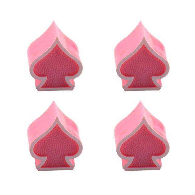 4 Pièces Voiture Personnalisé Rose As de Bêches Roues Pneus Pièces Roue Pneu Air Valve Tige Couvercle Bouchons