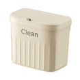 thumbnail image 1 of Lipstore Kitchen Compost Bin Trash Bin Waterproof Rubbish Container Hanging Small Trash Cream Color S, 1 of 8
