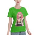 thumbnail image 2 of T-Shirt Basique à Manches Courtes pour Femmes Demon Slayer Blade Temple Ganlu Mili, 2 of 6