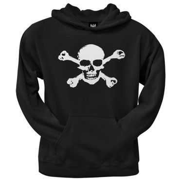 Skull & Crossbones Black Adult Hoodie