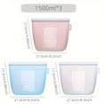 thumbnail image 1 of LOVEVER [Reusable Silicone Food Bags] 3pcs Reusable Silicone Food Storage Bags - Leakproof  Sealable  Gallon Size  Freezer Safe - Kitchen Organization, 1 of 6