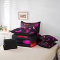 thumbnail image 4 of YST Girls Gamer Comforter Set, Modern Neon Grid Bedding Set, 7-Piece, King, Gaming Video Game Theme, 4 of 4
