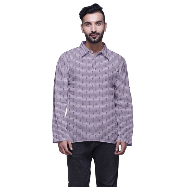 Atasi Printed Button Placket Traditional Kurta For Men Short Kurta Shirt For Boy