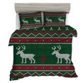thumbnail image 2 of Innerwin Quilt Sets Printed Coverlet Set 3 Pieces Christmas Comforter Bedspread Lightweight Microfiber Breathable Ultra Soft Decor Style A Full, 2 of 3