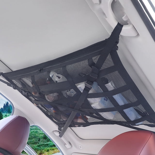 Meitianfacai Multifunctional Roof Storage Bag for Cars, Space Saving, Easy To Install, Wear-Resistant and Durable, Large-Capacity Mesh Breathable, Suitable for All Cars