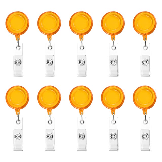 Leutsin Porte-Badge Rétractable 10 Pcs Porte-Badge Porte-Cartes d'Identité à Rouleau 10 Couleurs