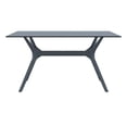thumbnail image 2 of Compamia Ibiza Table à Manger 55 Pieds HPL avec Pattes en Thermoplastique à Air, Gris Foncé (1 Unité), 2 of 5