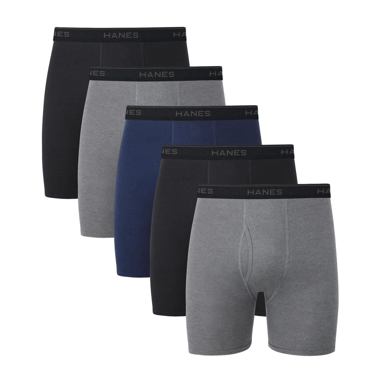 Hanes Comfortsoft Tagless Men's Boxer Briefs, Stretch, Modern Fit, Cool & Breathable - Bonus Pack 4+1