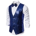 thumbnail image 1 of Mikilon Men's Autumn And Winter Personality Sequins Casual Vest Jacket, 1 of 3