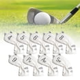 thumbnail image 1 of pitrice Couvre-Têtes de Golf Maillet Putter Équipement d'Entraînement Extérieur 9 Pcs Fer Blanc, 1 of 5