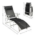 thumbnail image 4 of Costway Chaise Longue Pliante d'Extérieur avec Coussin Noir, 4 of 10